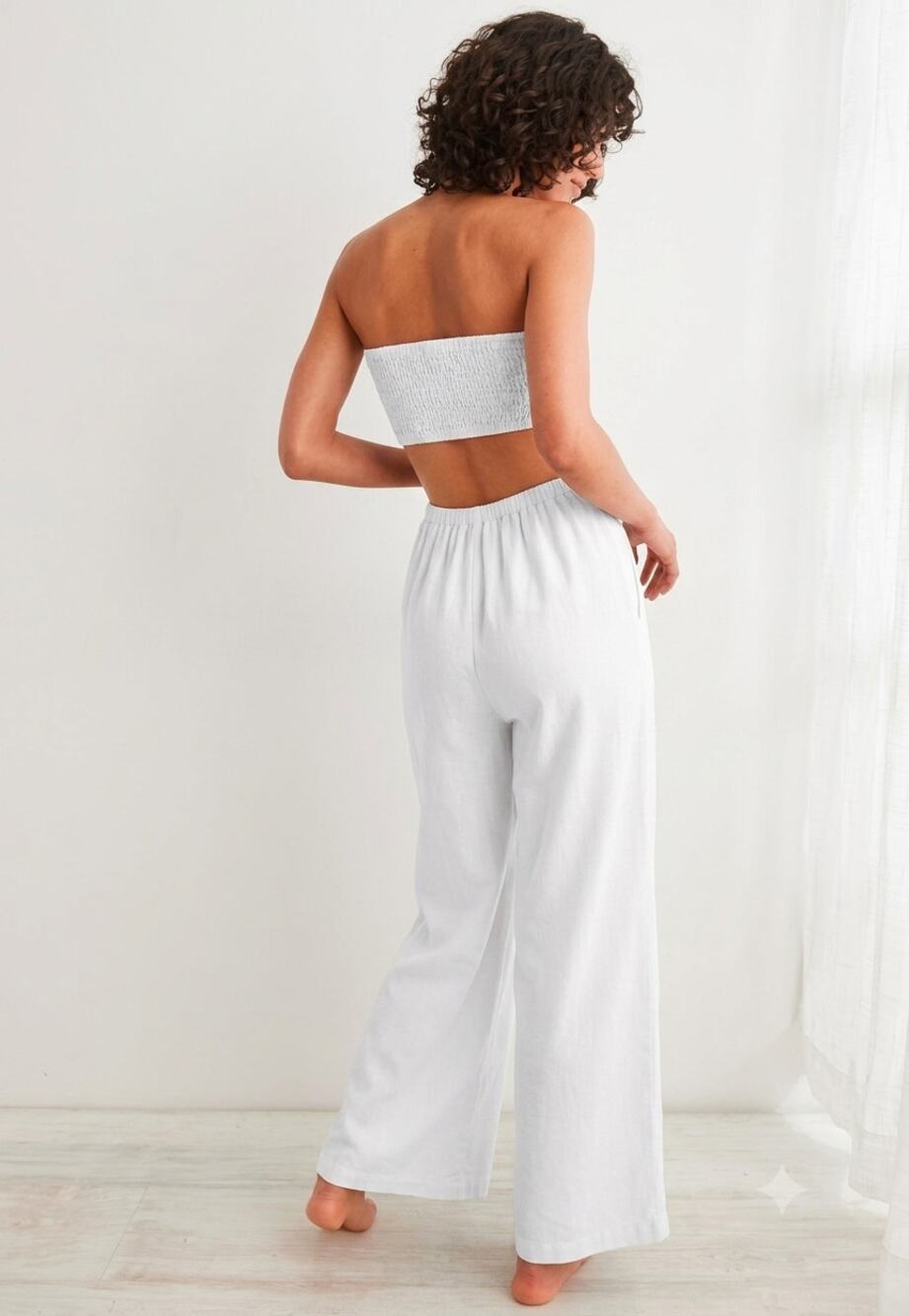 NWT Aerie Strapless Smocked Jumpsuit.  Size L. Retails $70